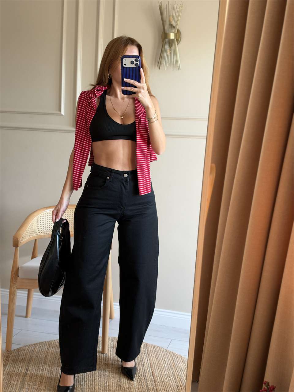 Kadın Barrel Fit Balon Kesim Jean - Siyah