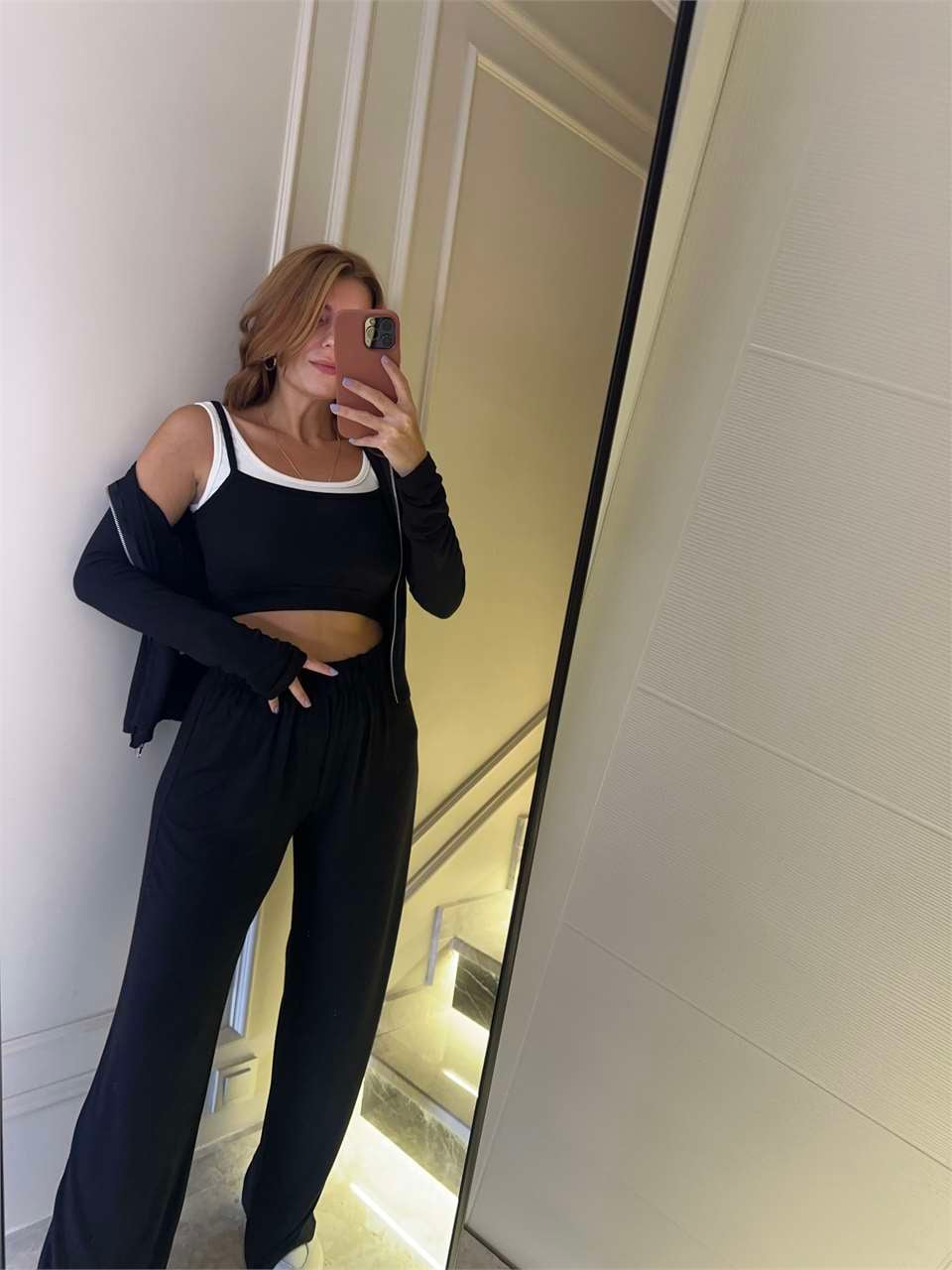 Kadın Çift Renk Bralet 3lü Takım - Siyah