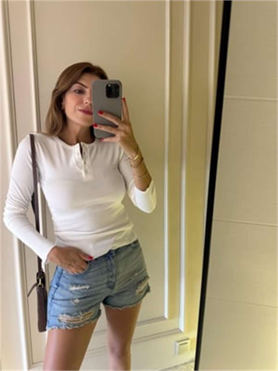 Kadın Dört Düğme Fitilli Bluz - Beyaz