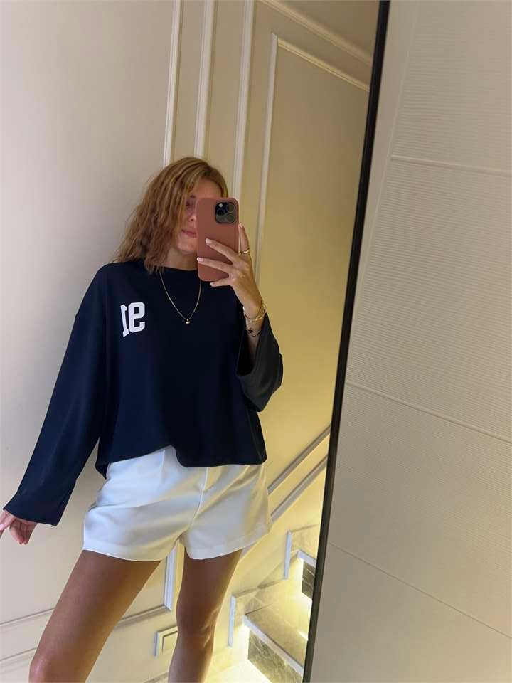 Kadın Lacivert 91 İnce Sweat