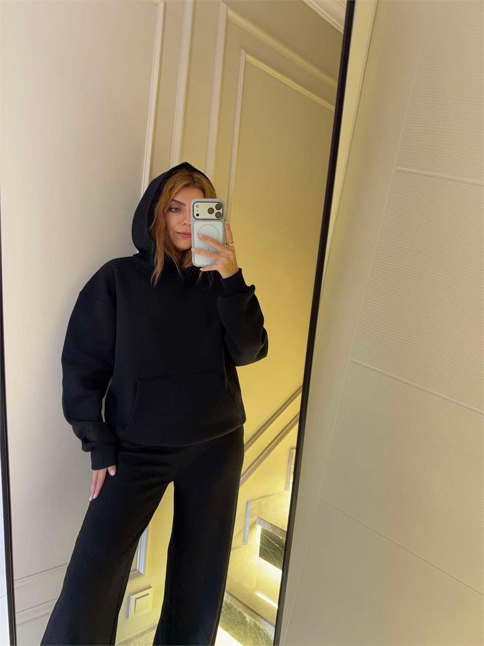 Kadın Melek Kanat Sweatshirt - Siyah