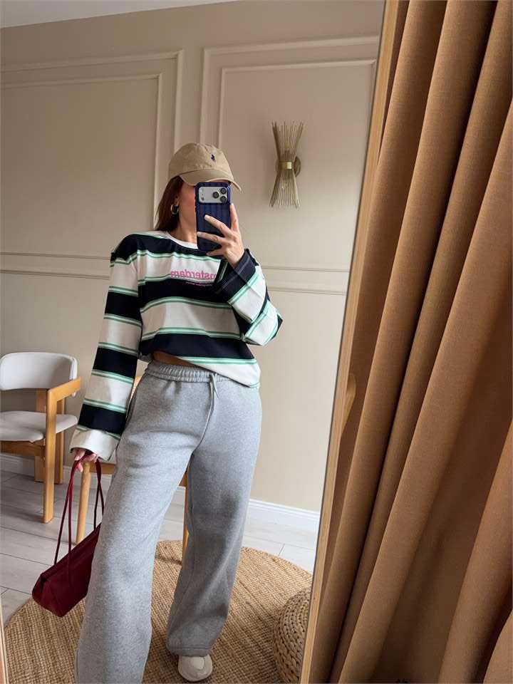 Kadın Ön Arka Baskılı Amsterdam Sweatshirt