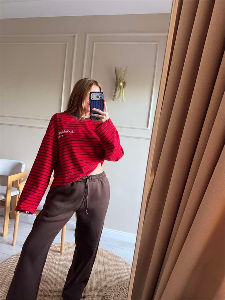 Kadın Ön Arka Soho Baskılı Sweatshirt