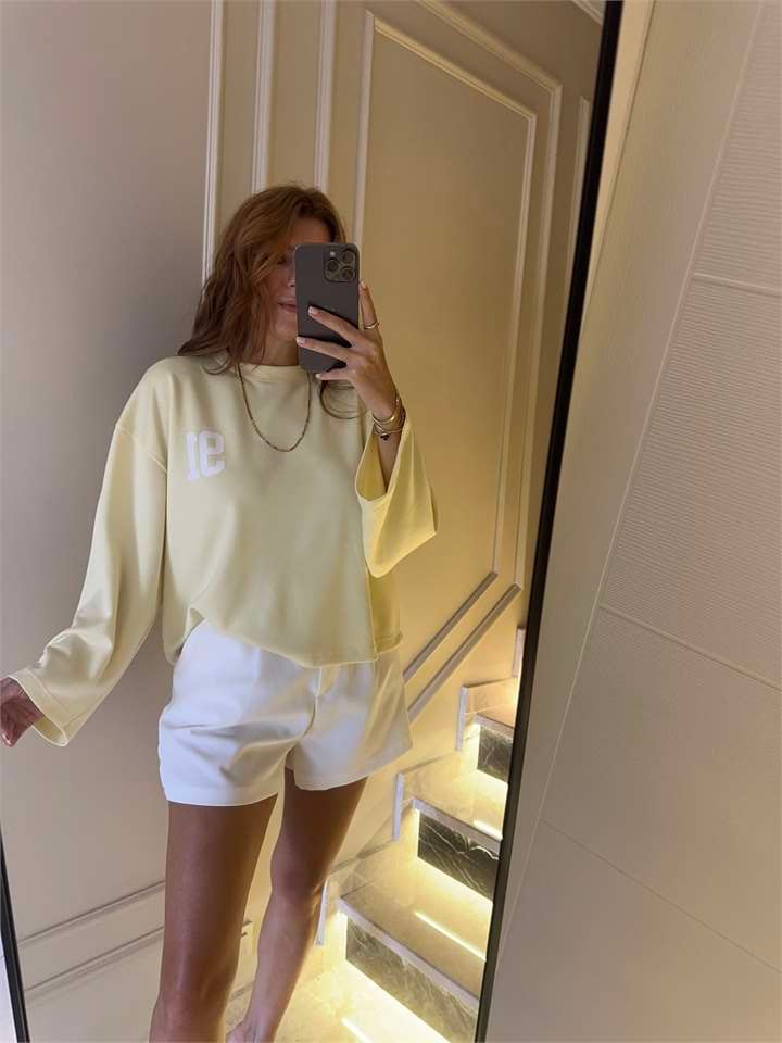 Kadın Sarı 91 İnce Sweat