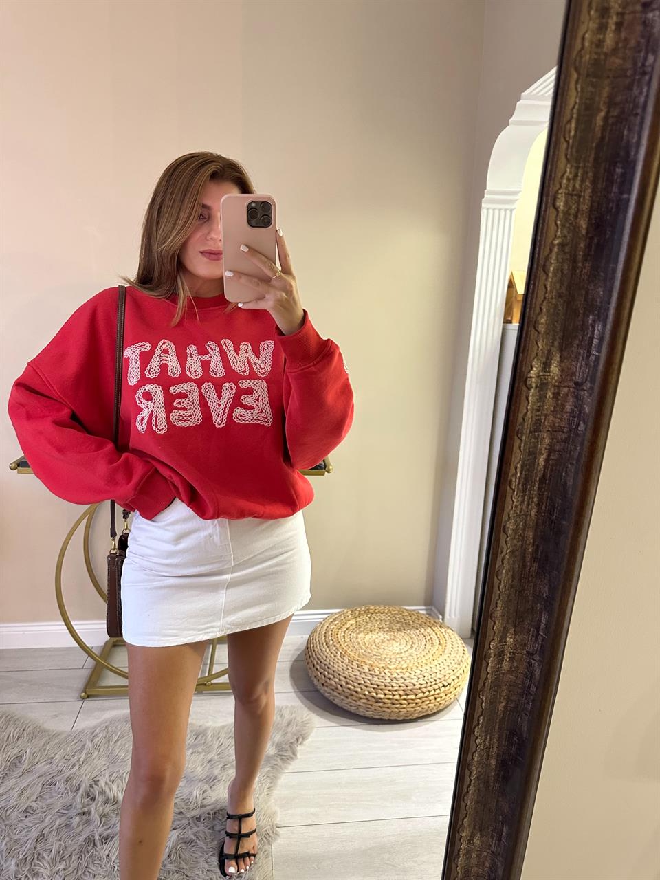 Kırmızı Whatever Polar Sweatshirt