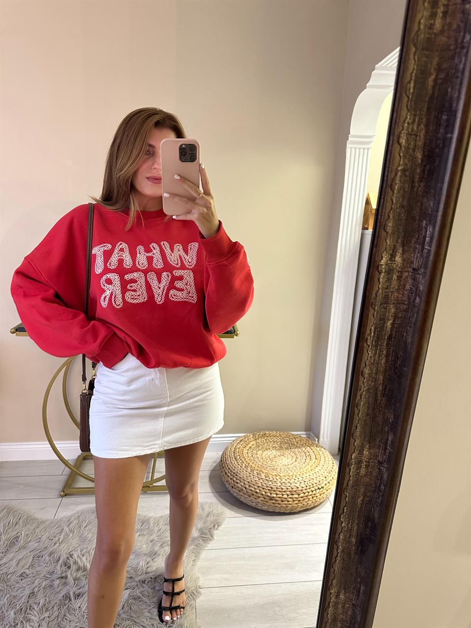 Kırmızı Whatever Polar Sweatshirt