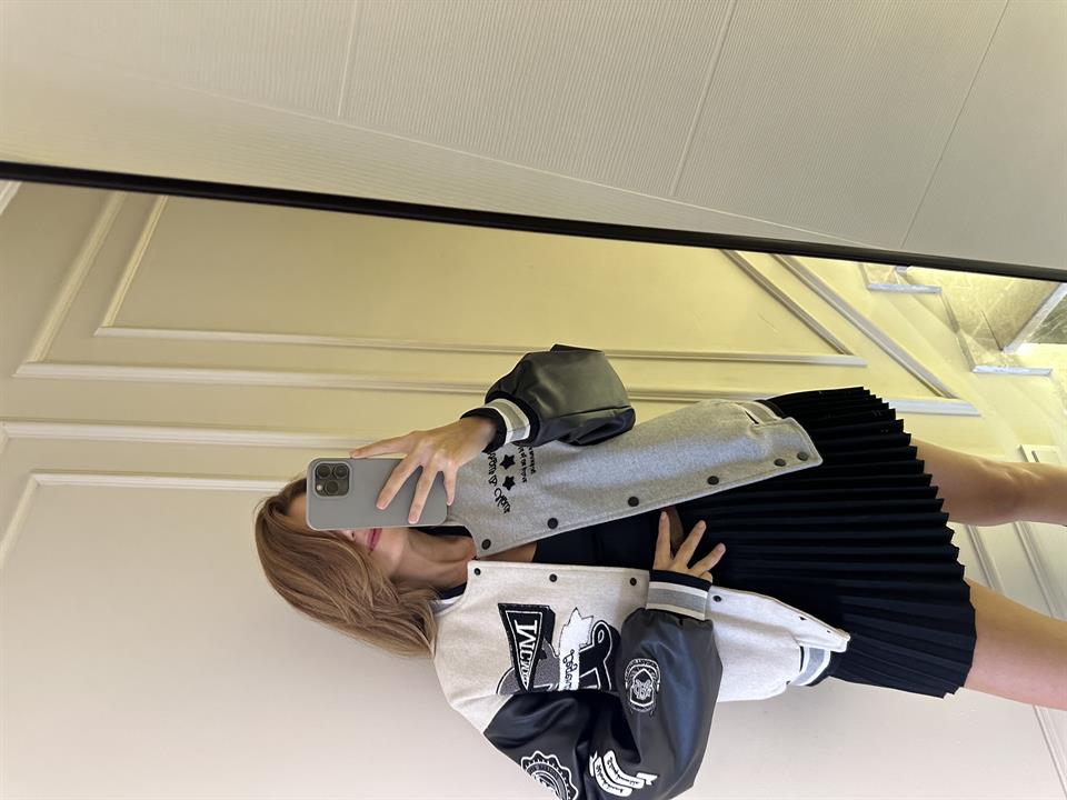 Kolları Deri Detay Bomber Mont