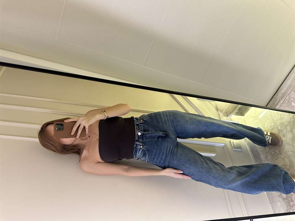 Koyu Mavi Premium Wide Leg Jean