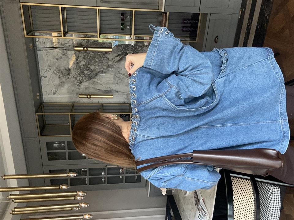 Kuşgözü Detay Salaş Kot Ceket