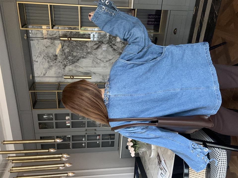 Kuşgözü Detay Salaş Kot Ceket