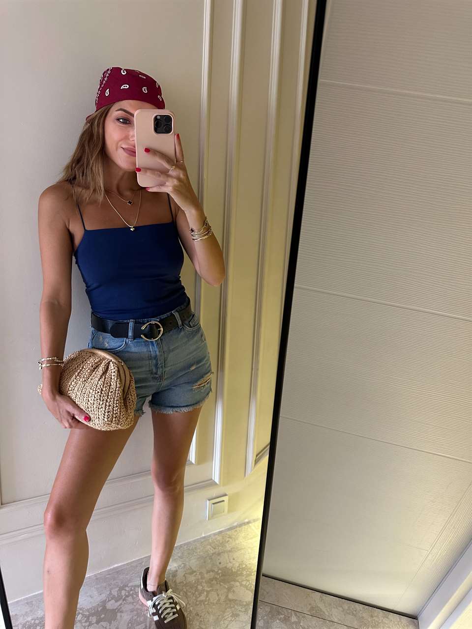 Lacivert İp Askılı Uzun Atlet