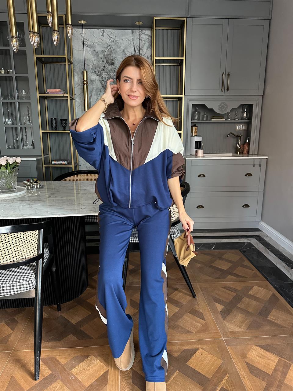 Lacivert Parçalı Paraşüt Takım