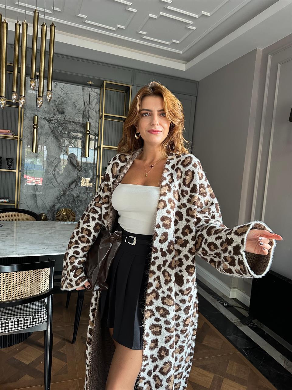 Leo Uzun Kalın Triko Hırka