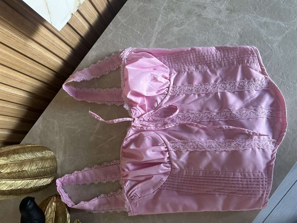 Pembe İp Askılı Korse Detay Bluz