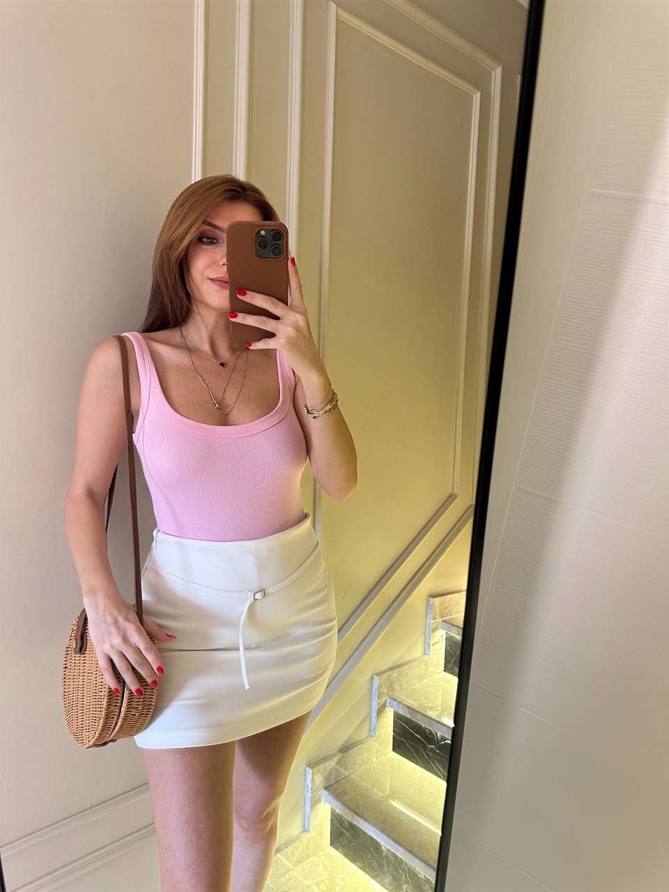 Pembe Pamuk Askılı Bodysuit Zıbın