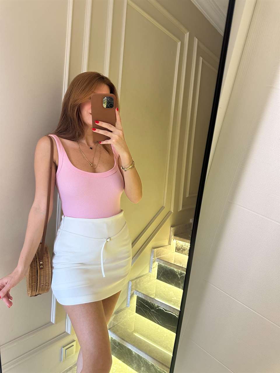 Pembe Pamuk Askılı Bodysuit Zıbın