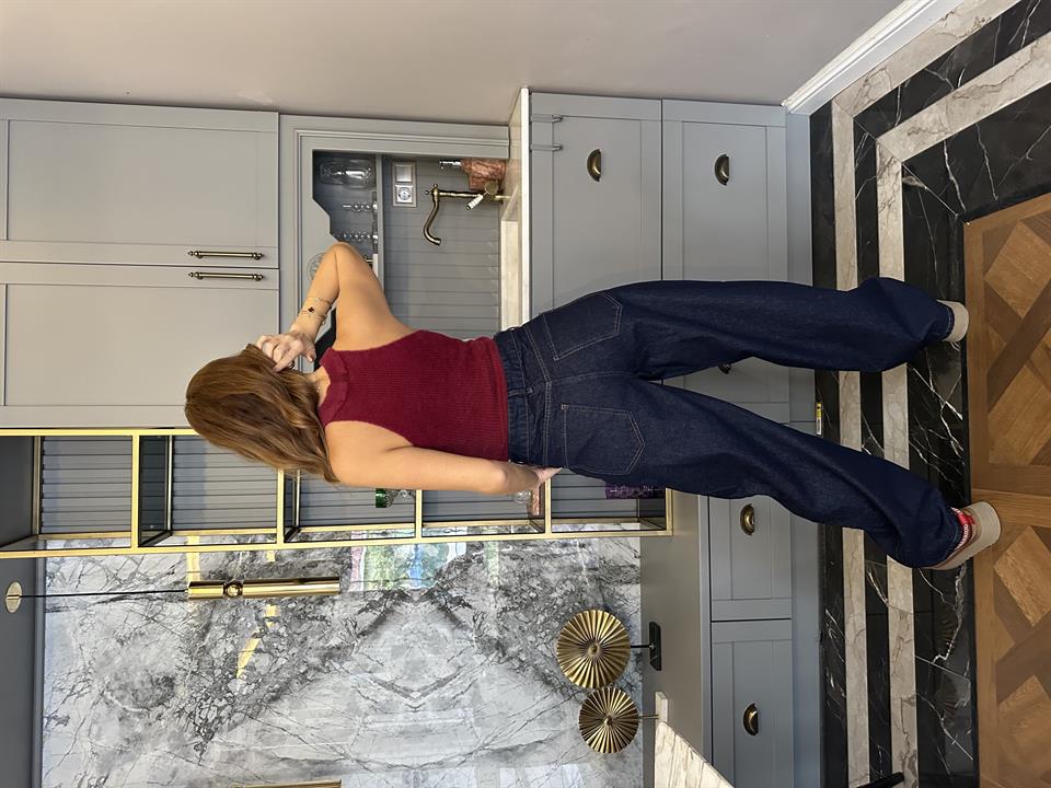 Raw Yıkama Barrel Jean