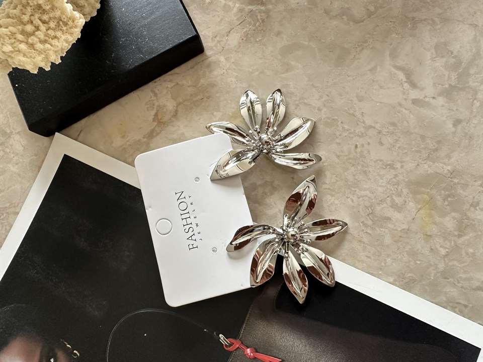 Silver Renk Lotus Küpe