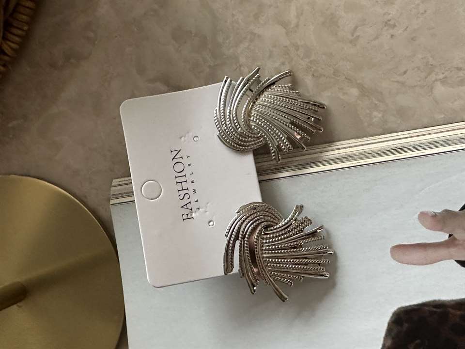 Silver Renk Melek Kanat Küpe