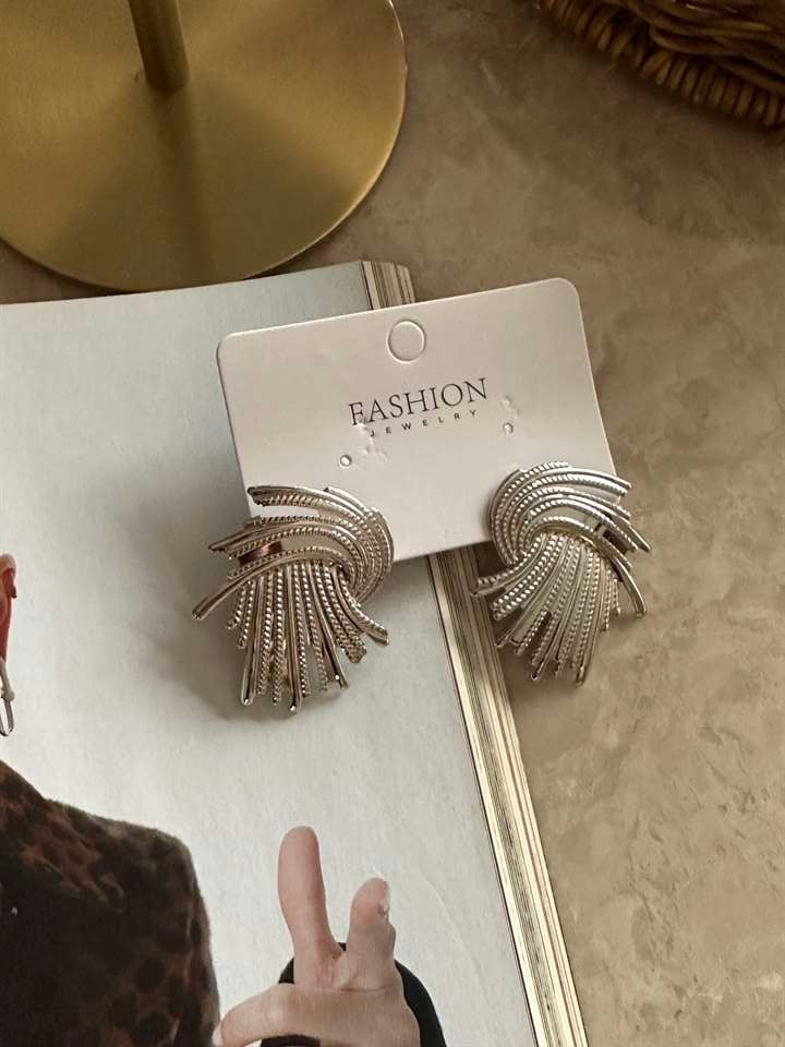 Silver Renk Melek Kanat Küpe