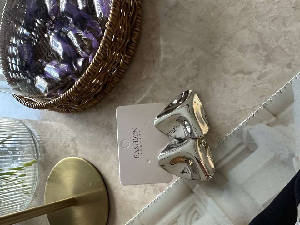 Silver Renk Triangle Küpe