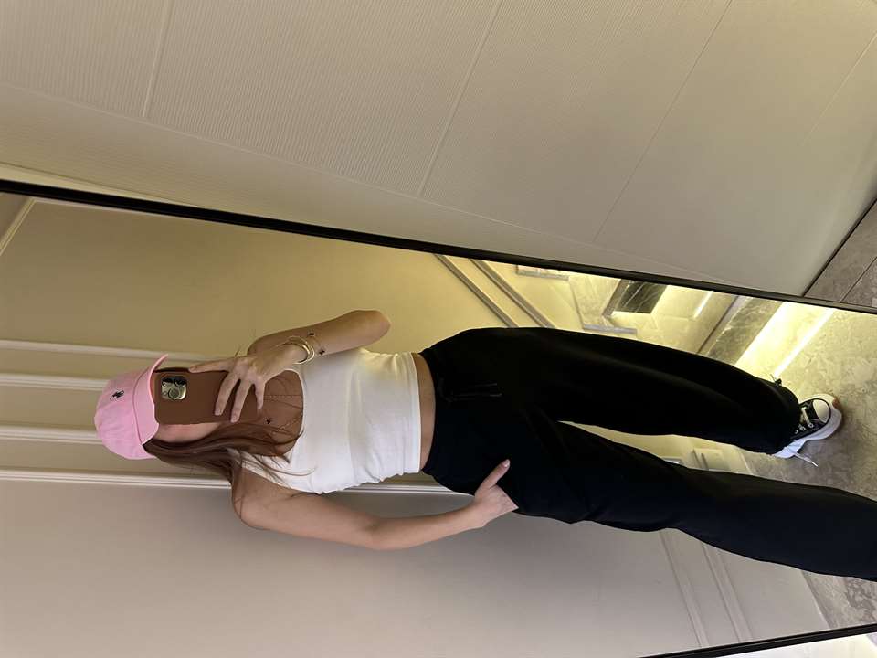 Siyah Barrel Fit Şardonsuz Balon Eşofman