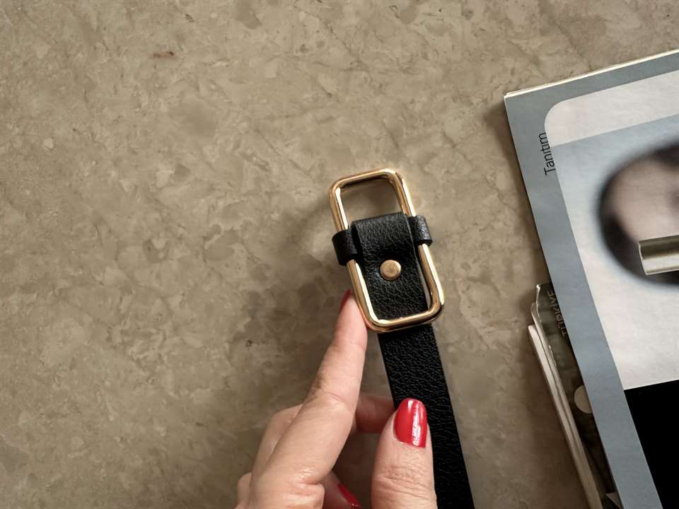 Siyah Gold Toka Label Kemer