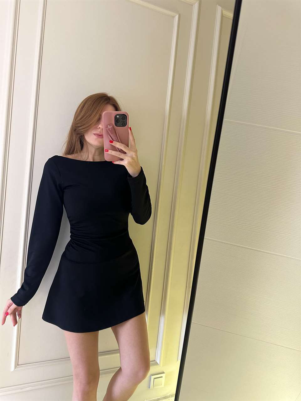 Siyah Sırt Degaje Modal Elbise