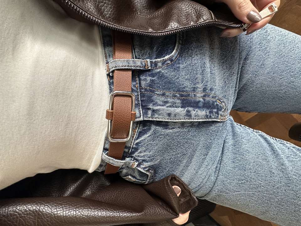 Taba Gümüş Toka Label Kemer