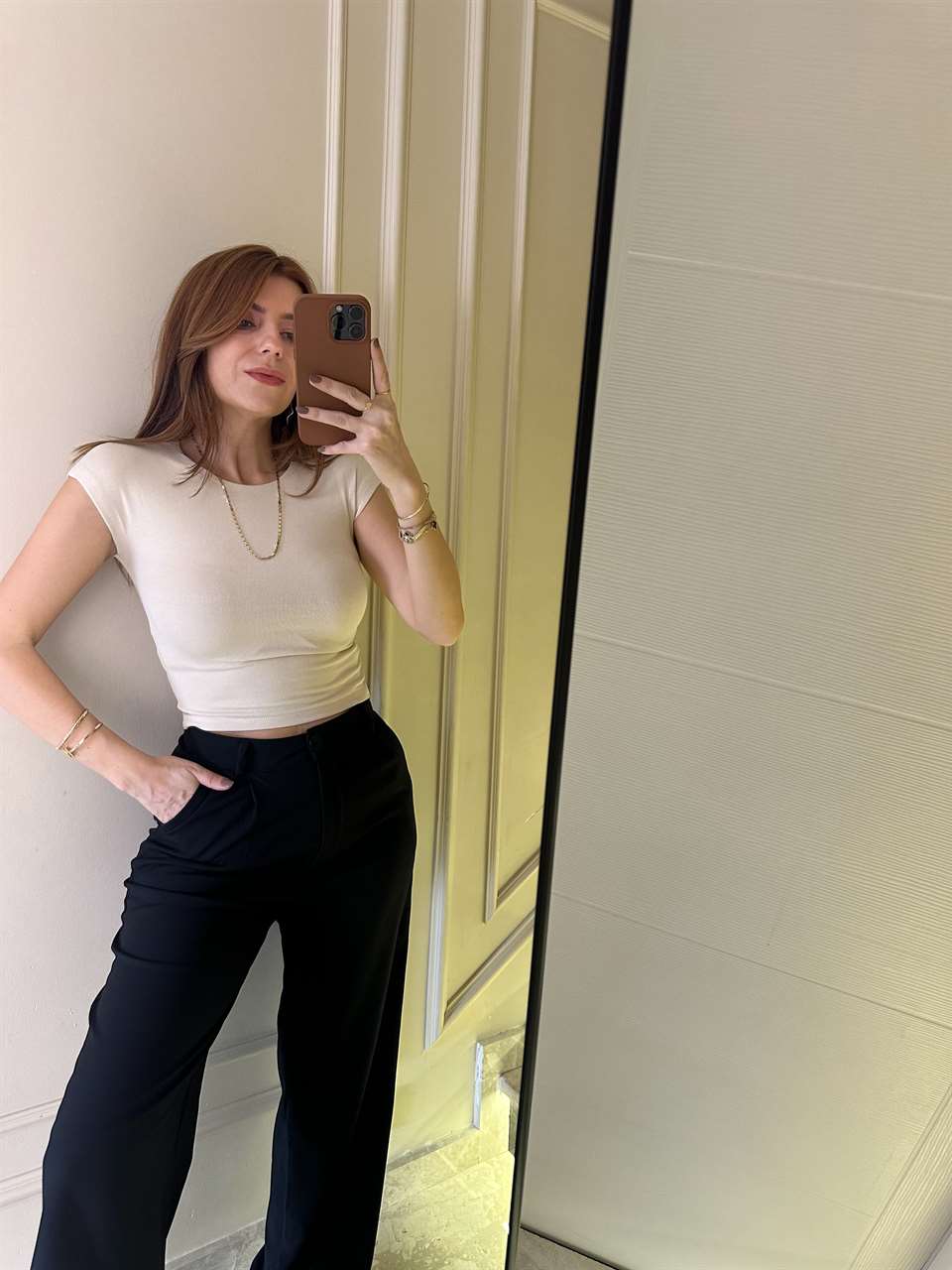 Taş Pamuk Viskon Crop Body