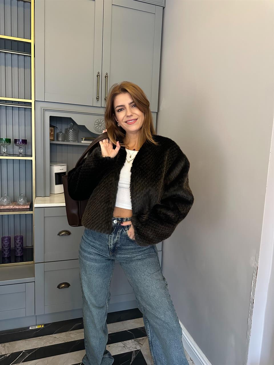 Tay Tüyü Astarlı Suni Kürk