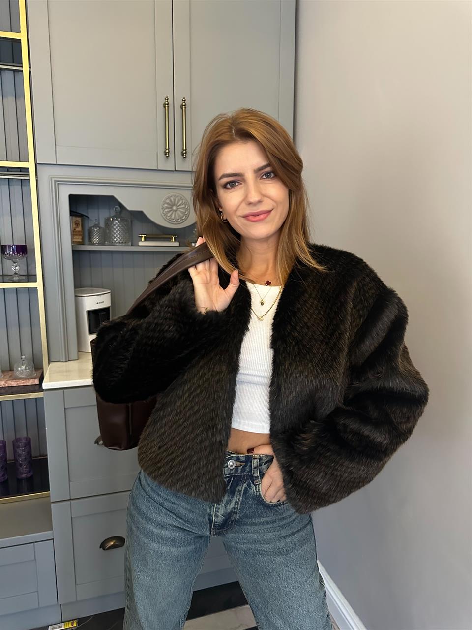 Tay Tüyü Astarlı Suni Kürk