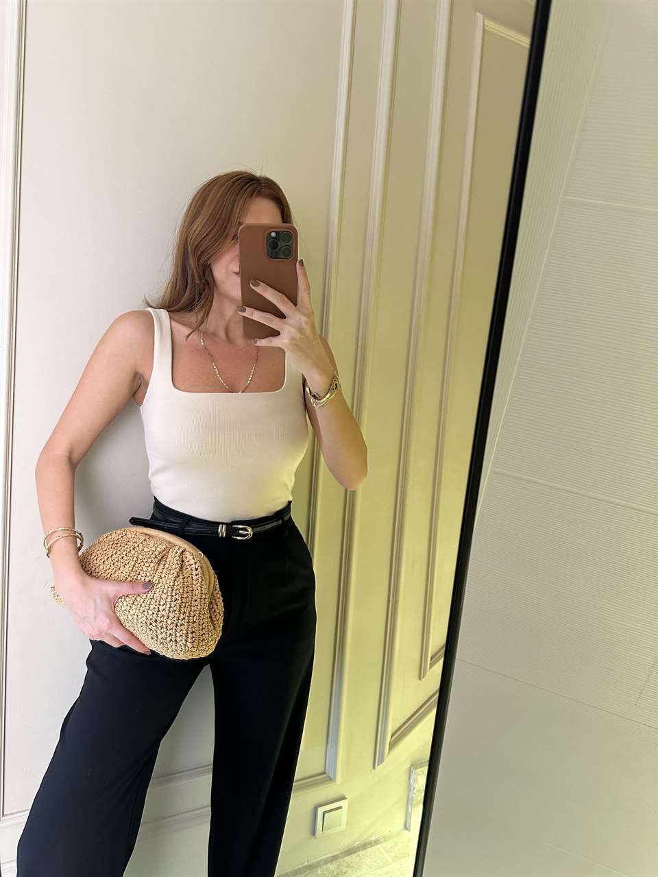 Ten Rengi Çift Kat Pamuk Askılı Atlet