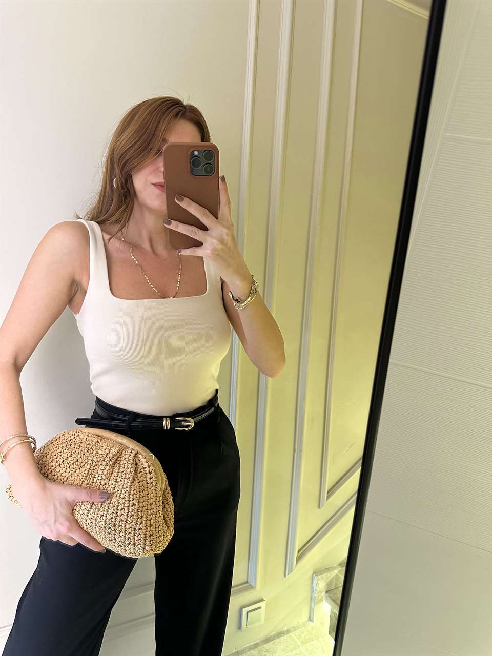 Ten Rengi Çift Kat Pamuk Askılı Atlet