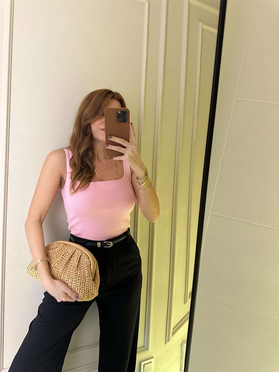 Toz Pembe Çift Kat Pamuk Askılı Atlet