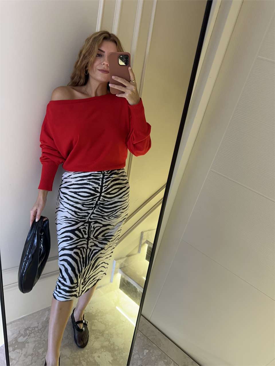 Zebra Desen Saten Kalem Etek