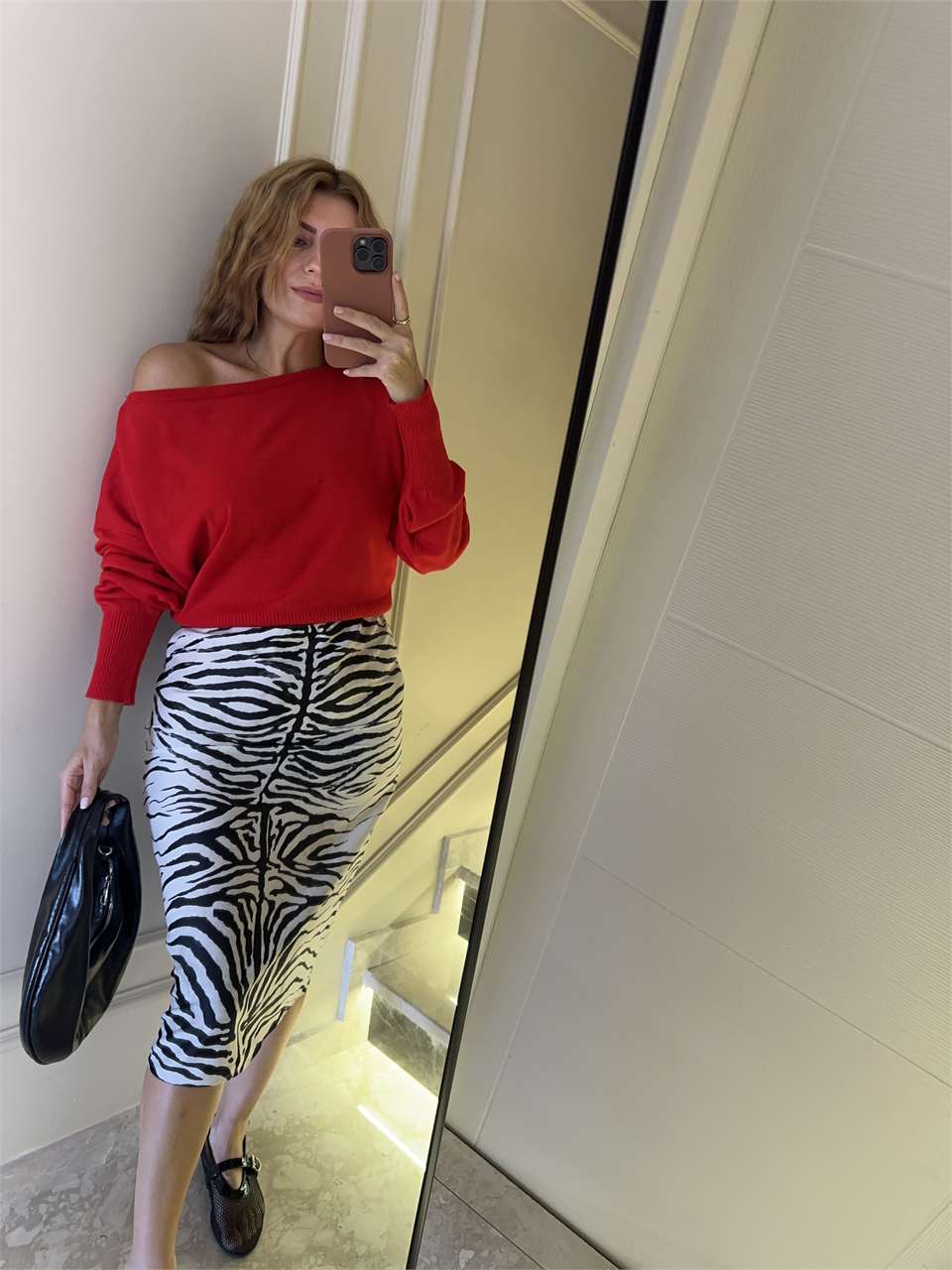 Zebra Desen Saten Kalem Etek