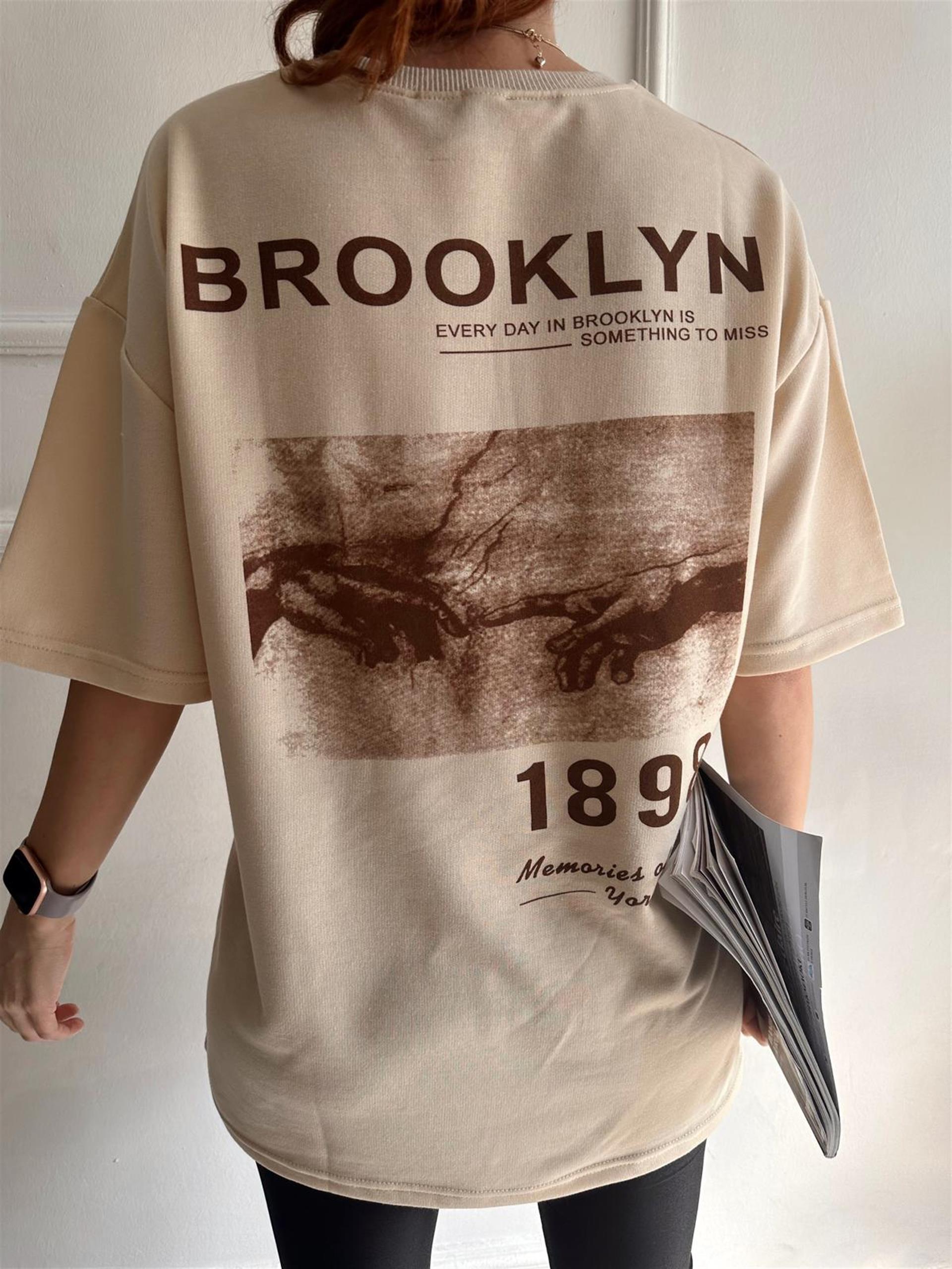İki İplik Brooklyn Baskılı Tişört - Chamakh Butik