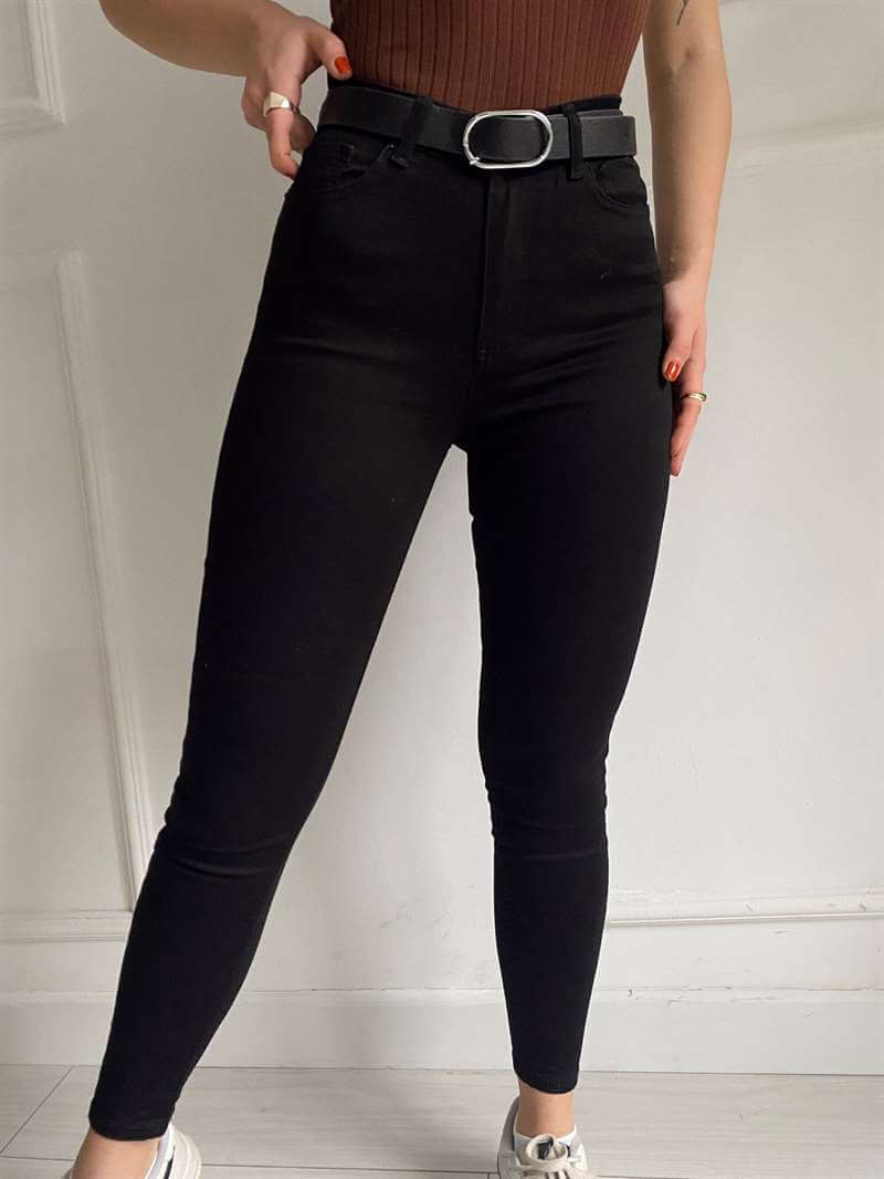 Yüksek Bel Full Likralı Siyah Jean I Bayan Jean Modelleri I Online Butik