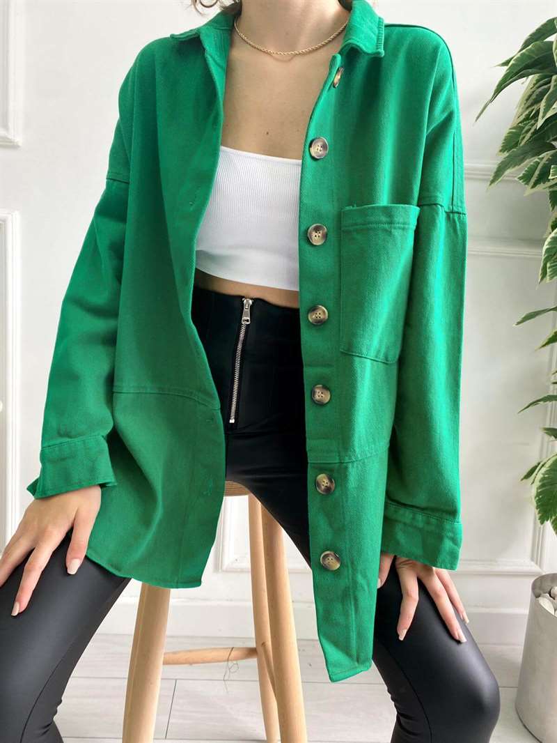 Yeşil Kot Ceket - Chamakh Butik
