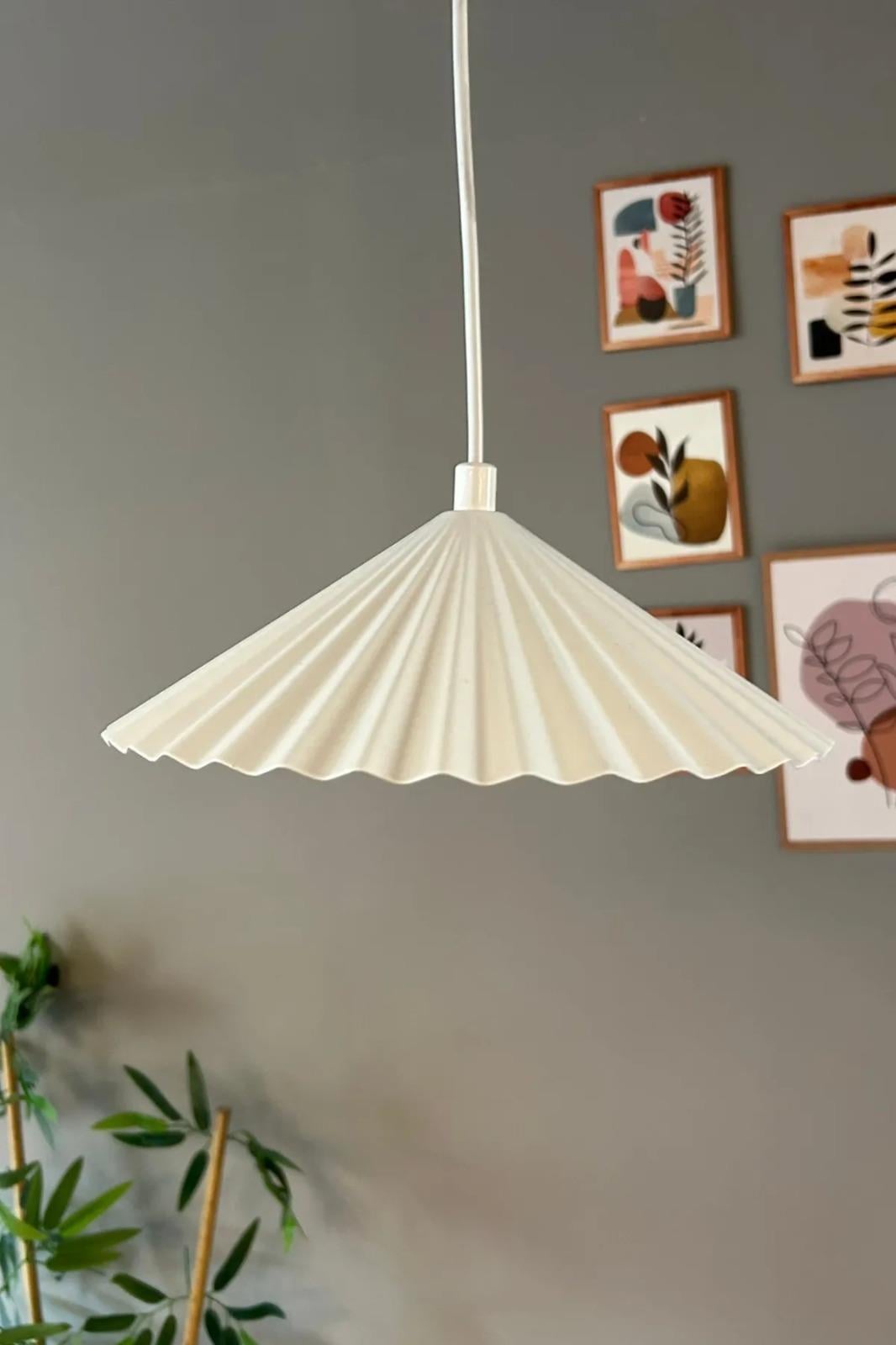 Avilla Beyaz Metal Avize Tekli Rustik Cafe Mutfak Modern Dekoratif Sarkıt Aydınlatma