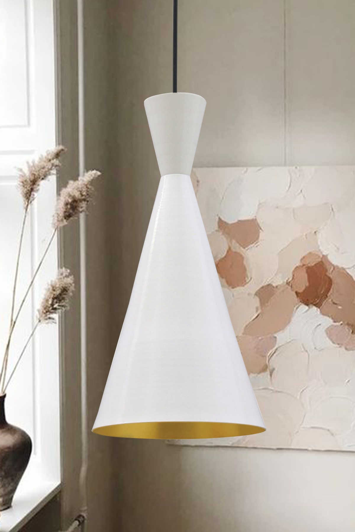 Bamyum Beyaz İnce Avize