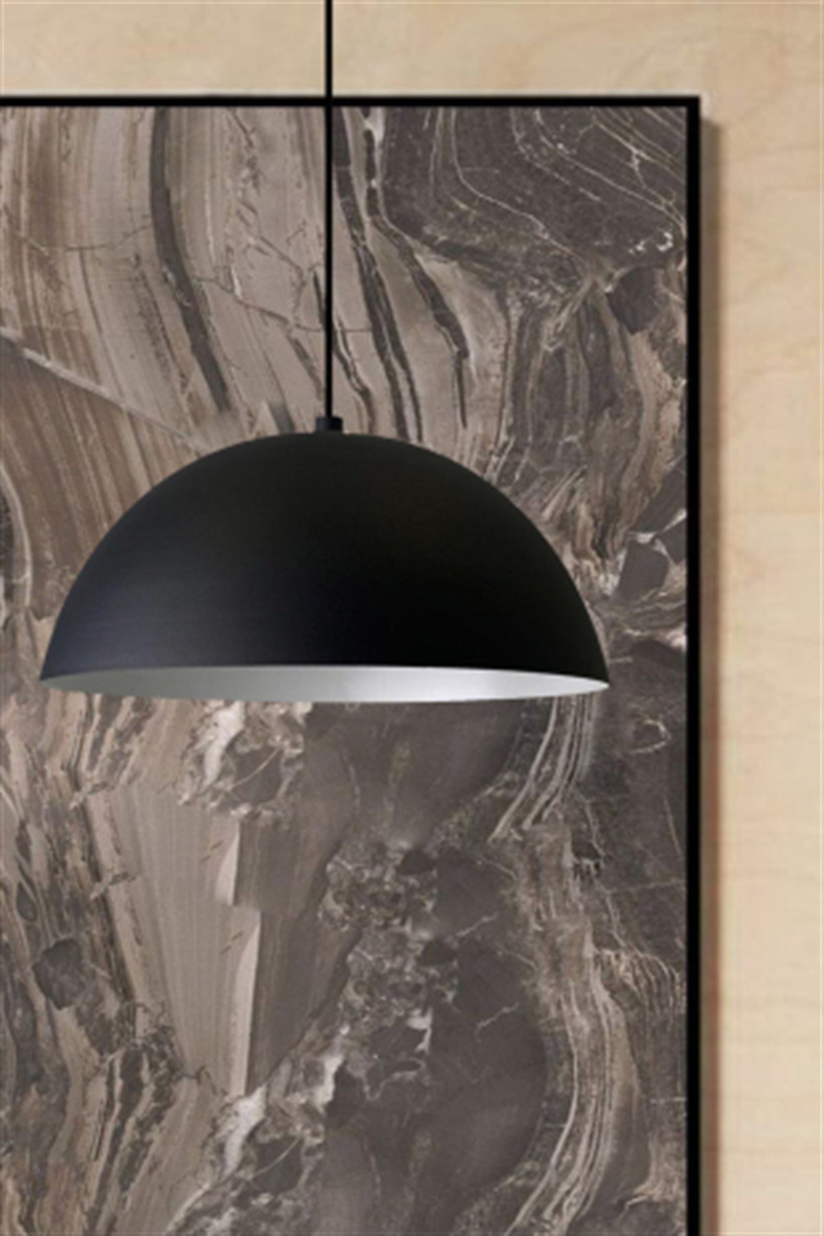 Bamyum Lipeo Siyah Avize Tekli Sarkıt Salon Mutfak Kuaför Lamba Aydınlatma Dükkan Mağaza Avizeleri