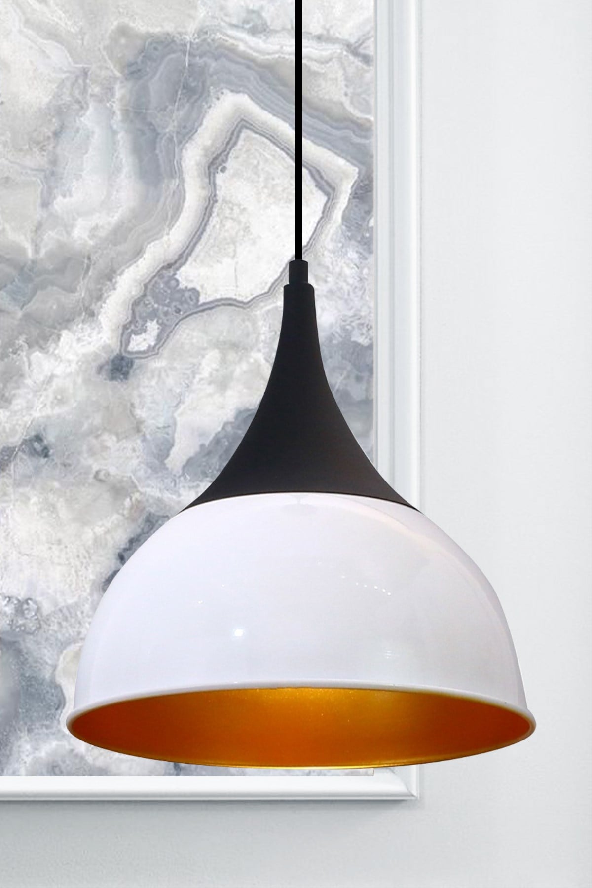 Bamyum Mabbe Beyaz Sarkıt Avize