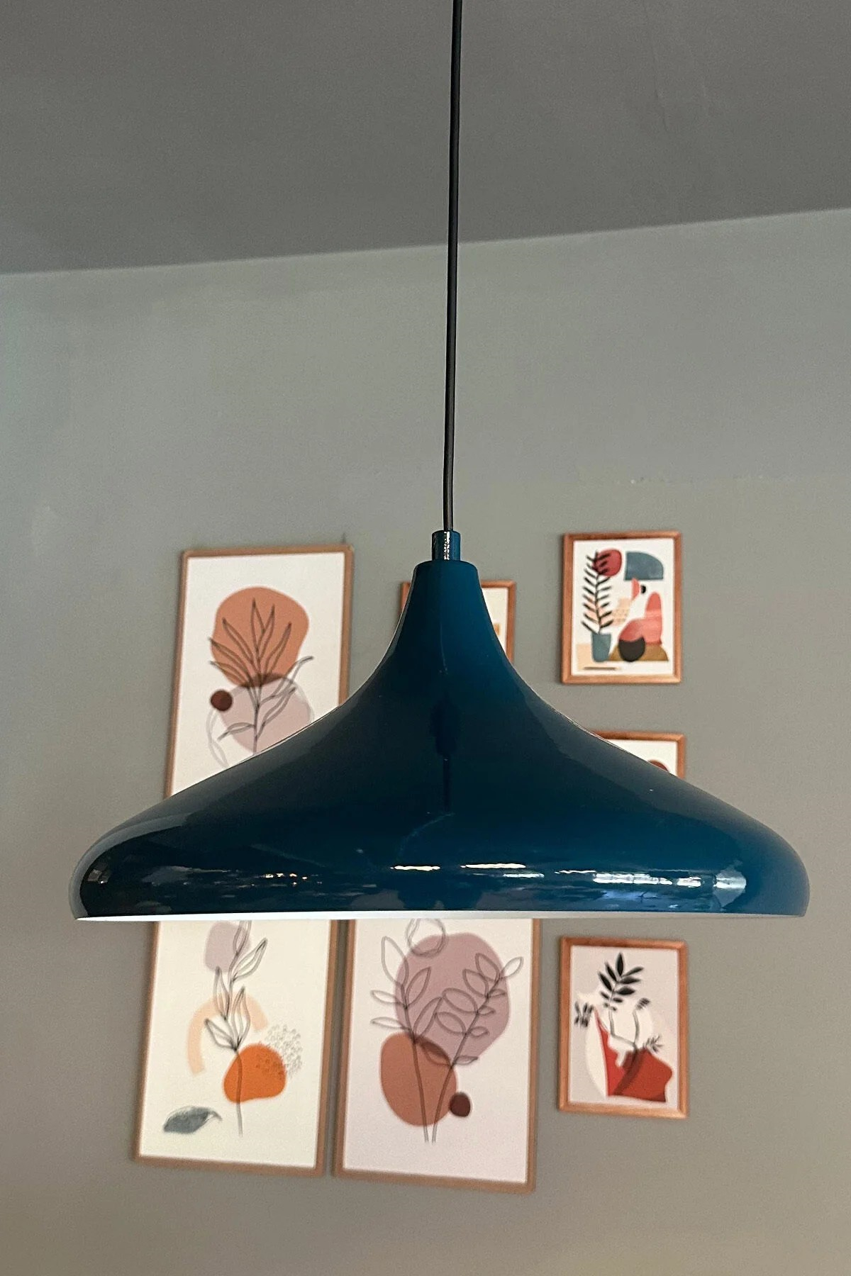 Champion Deniz Yeşili Tekli Avize Sarkıt Salon Mutfak Cafe Butik Lamba Aydınlatma Avizeler