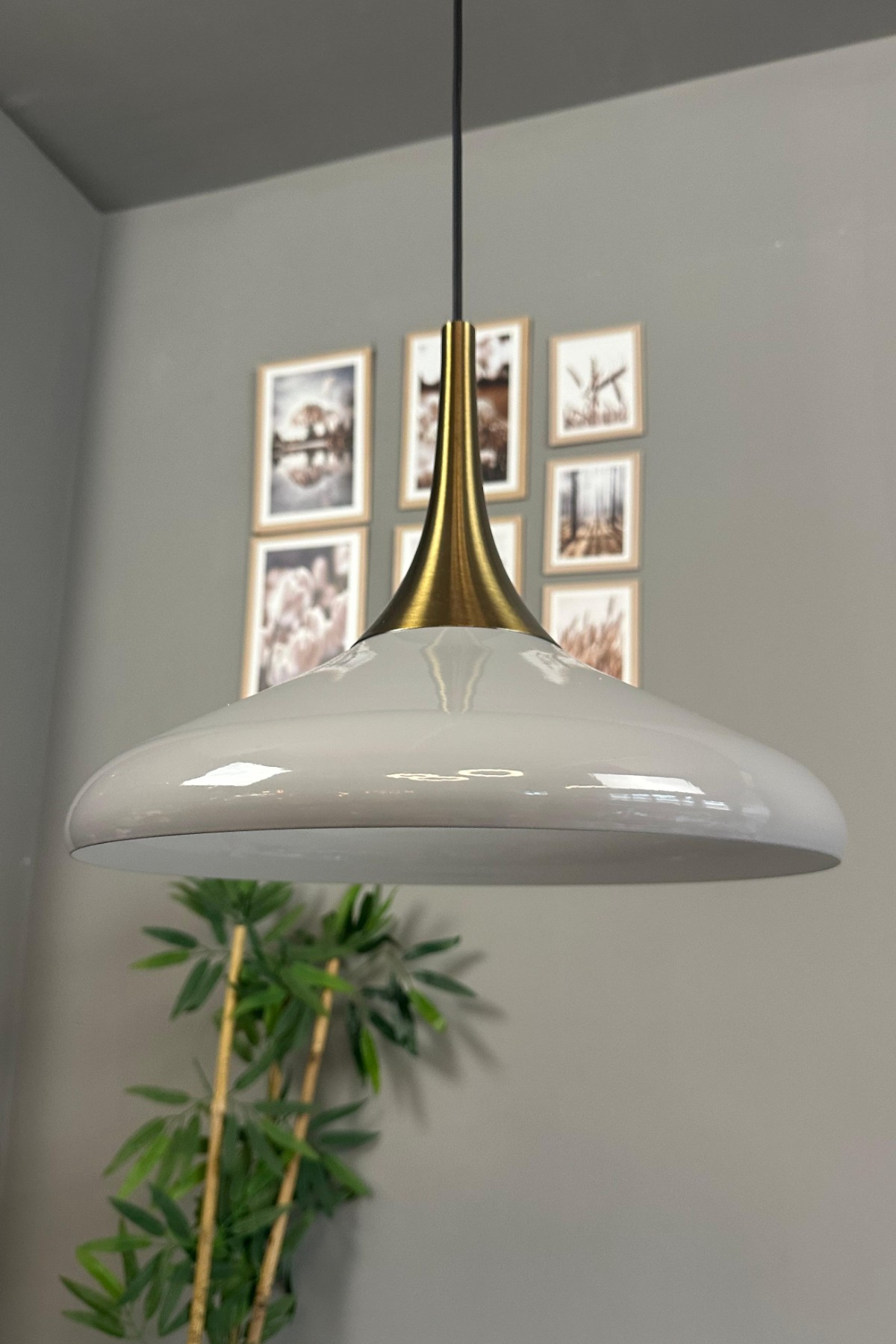 Champion Gri Eskitme Külah Başlık Tekli Avize Sarkıt Salon Mutfak Butik Lamba Aydınlatma Avizeler