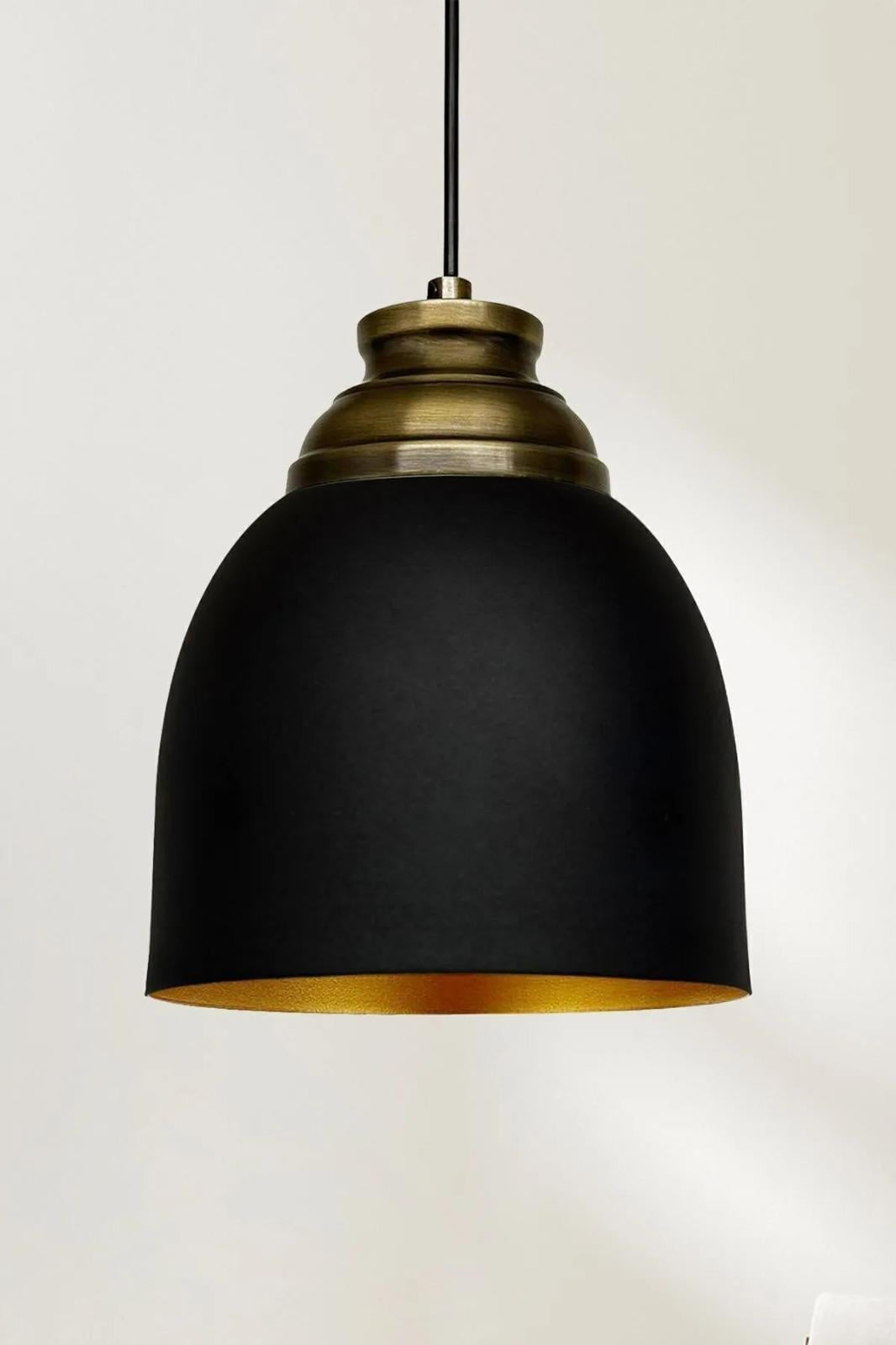 Deep Siyah Eskitme Başlık Tekli Avize Sarkıt Salon Mutfak Butik Lamba Aydınlatma Avizeler