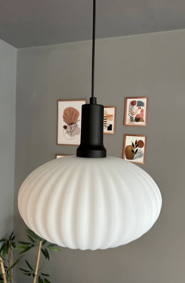 Elegant Beyaz Cam Avize Siyah Fener Başlık Sarkıt Lamba Restoran Salon Aydınlatma