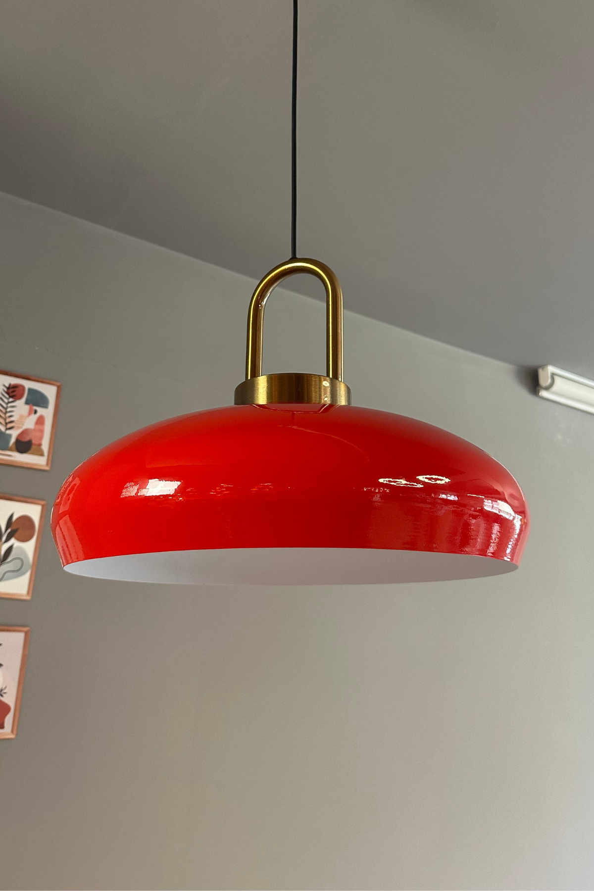 Estrela Kırmızı Tekli Avize Eskitme Kilit Başlık İç Mekan Aydınlatma Dekoratif Mutfak Hol Cafe