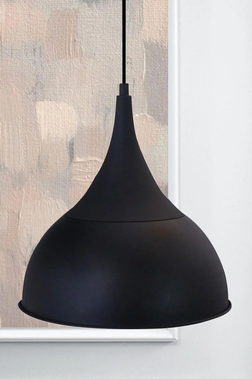 Mabbe Siyah Tekli Sarkıt Avize Mutfak Çocuk Salon Avizeleri Cafe Ofis Koridor Lamba Modelleri